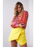 Elegant wrap skirt and shorts, yellow 16228 - Online store - Boutique